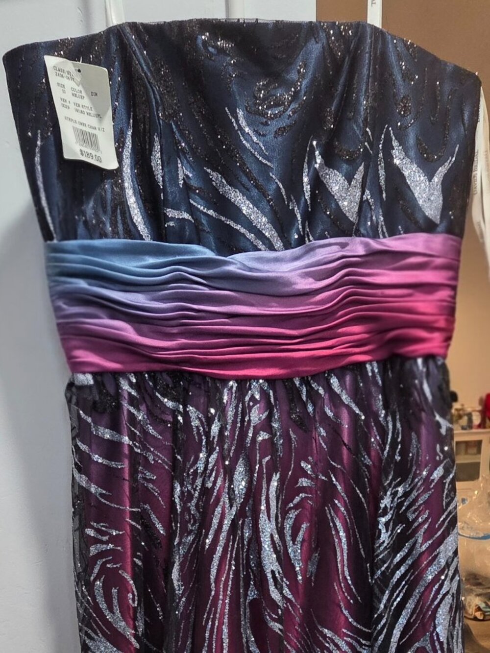NWT David's Bridal Ombre Strapless Dress